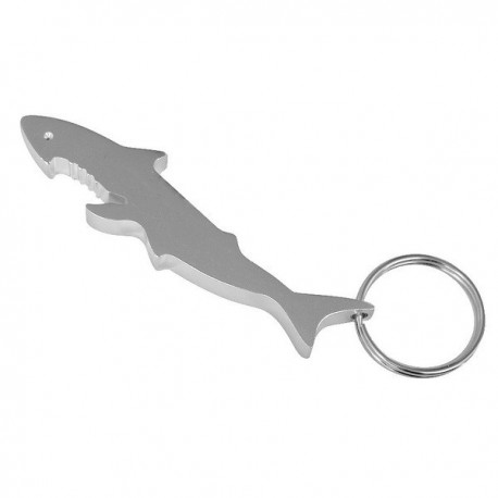 Aluminiowy brelok - otwieracz Shark, srebrny R73760