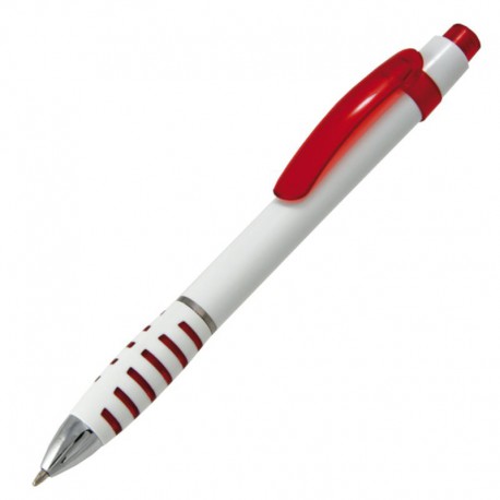 Długopis Martes, czerwony/biały R73338.08