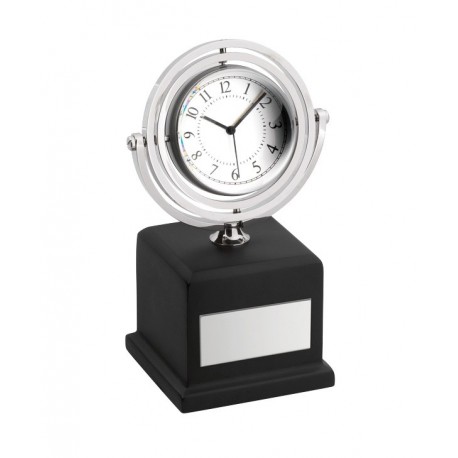 Zegar na biurko, metalowy, Malmo, czarny 58-1101750