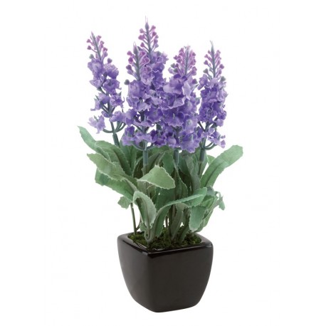 Plastikowy kwiat w doniczce, Hyacinth, czarny/fioletowy/zielony 56-0901017
