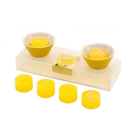 Zestaw świeczek, Sensual, limonka, żółty 56-0902182
