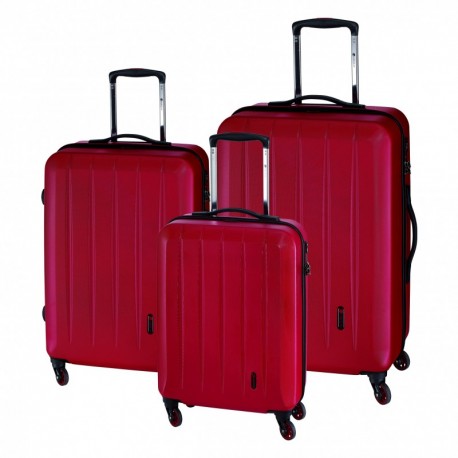 3-częściowy zestaw walizek CORK, czerwony 56-2210417