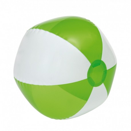 Piłka plażowa OCEAN, biały, transparentny zielony 56-0602146