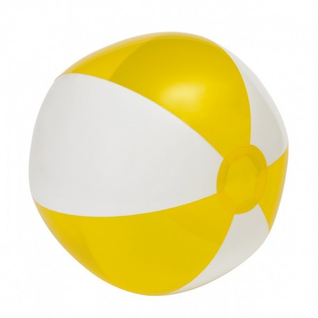 Piłka plażowa OCEAN, biały, transparentny żółty 56-0602148