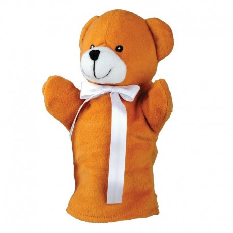 Pacynka Teddy Bear, brązowy/biały R73903.10