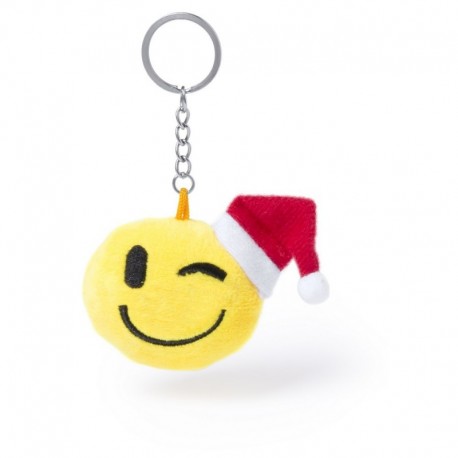 Brelok do kluczy, świąteczna uśmiechnięta buzia V8982-08C