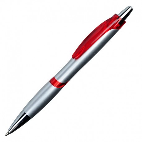 Długopis Fatso, czerwony/srebrny R73386.08