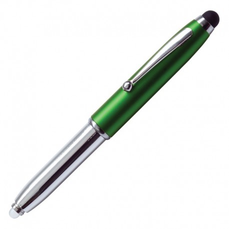 Długopis – latarka LED Pen Light, zielony/srebrny R35650.05