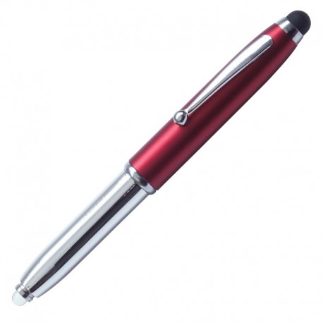 Długopis – latarka LED Pen Light, czerwony/srebrny R35650.08