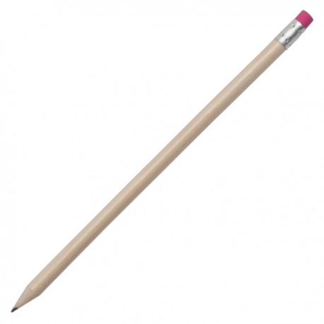 Ołówek z gumką, różowy/ecru R73766.33
