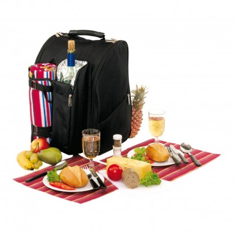 Plecak piknikowy DIABOLO, czarny, czerwony 56-0604026