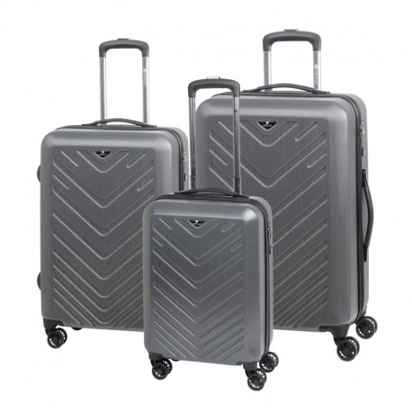 Trzyczęściowy zestaw walizek MAILAND, srebrny 56-2210427