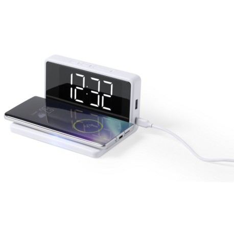 Ładowarka bezprzewodowa 5W, zegar na biurko z budzikiem V0392-02