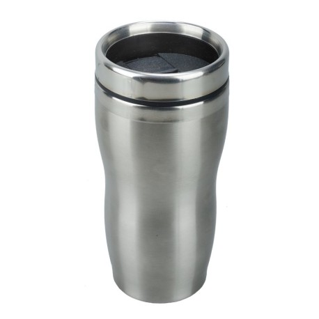 Kubek izotermiczny Sudbury 380 ml, srebrny/czarny R08393