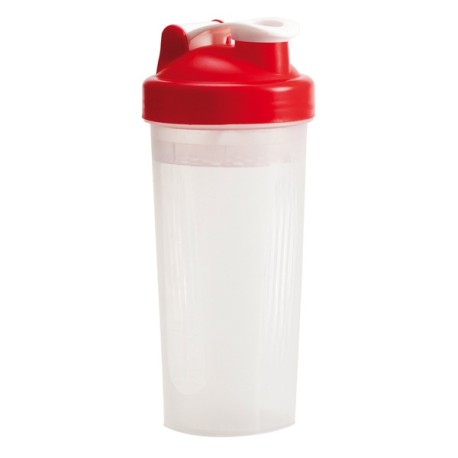 Shaker Muscle Up 600 ml, czerwony/transparentny R08296.08