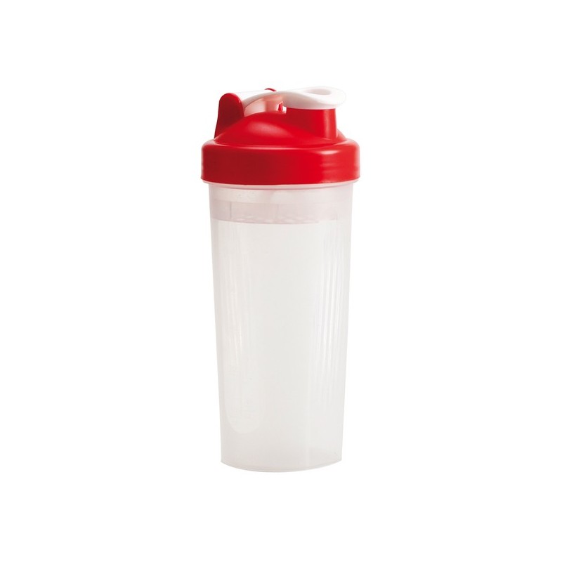 Shaker Muscle Up 600 ml, czerwony/transparentny R08296.08