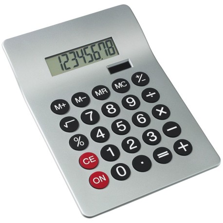 Kalkulator GLOSSY, srebrny 56-1104467