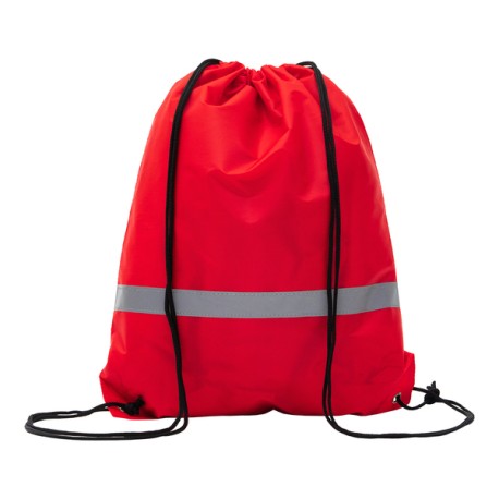 Plecak promocyjny z taśmą odblaskową, czerwony R08696.08