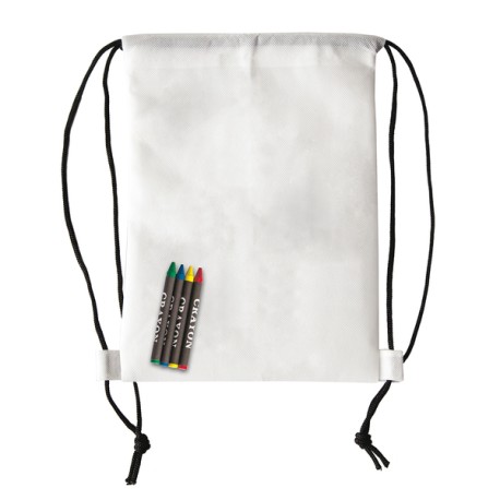 Plecak z kredkami Crayonme, biały R08629.06