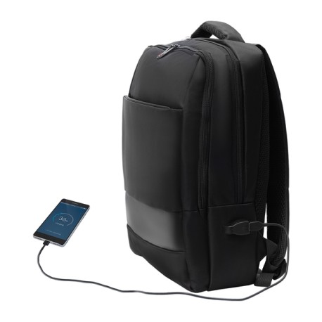 Plecak dwukomorowy na laptop Oxnard, czarny R91843.02