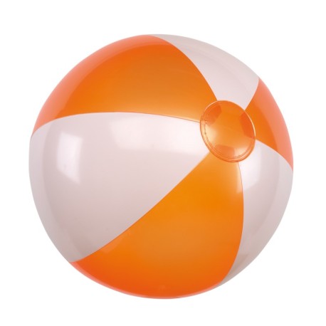 Nadmuchiwana piłka plażowa ATLANTIC SHINY, biały, pomarańczowy 56-0602080
