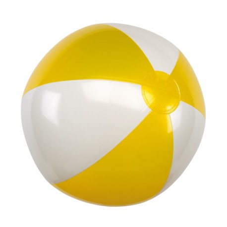Nadmuchiwana piłka plażowa ATLANTIC SHINY, biały, żółty 56-0602078