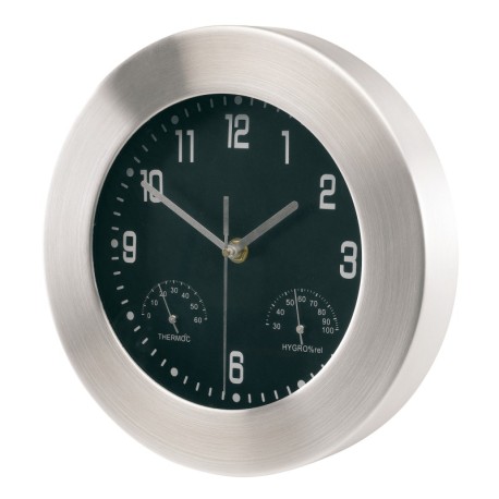 Aluminiowy zegar ścienny JUPITER, srebrny 56-0401220