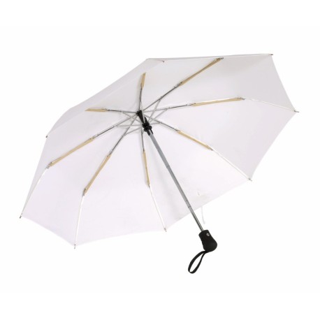 Automatyczny, wiatroodporny, kieszonkowy parasol BORA, biały 56-0101182