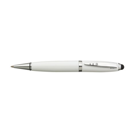 Długopis ze stali nierdzewnej TOUCH DOWN, biały, srebrny 58-8113001