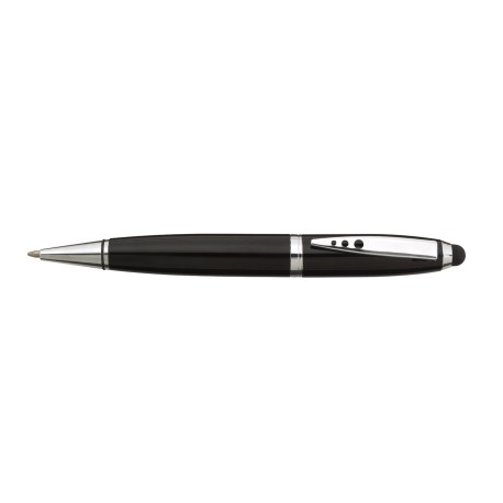 Długopis ze stali nierdzewnej TOUCH DOWN, czarny, srebrny 58-8113002