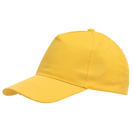 5-segmentowa czapka FAVOURITE, żółty 56-0702053
