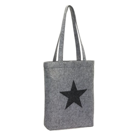 Filcowa torba na zakupy STAR DUST GO, szary 56-0820707