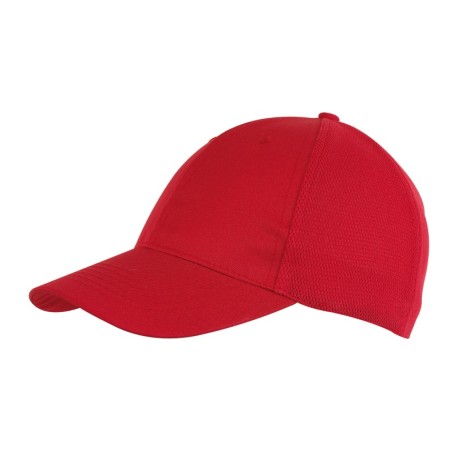 6 segmentowa czapka PITCHER, czerwony 56-0701703