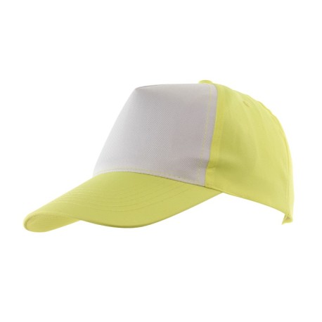 5 segmentowa czapka SHINY, biały, żółty 56-0701801