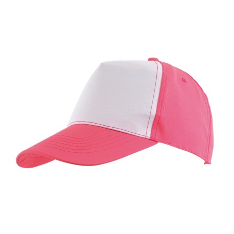 5 segmentowa czapka SHINY, biały, różowy 56-0701803