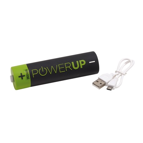 Powerbank POWER UP, czarny, zielony 58-8105013