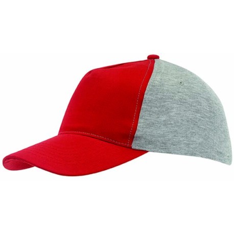 5 segmentowa czapka baseballowa UP TO DATE, czerwony, szary 56-0701601