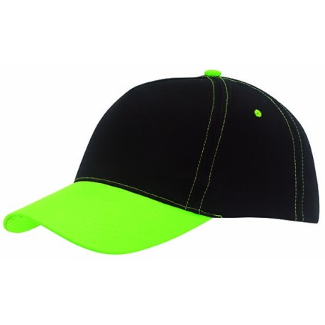 Czapka baseball BREEZY, czarny, zielony 56-0702065