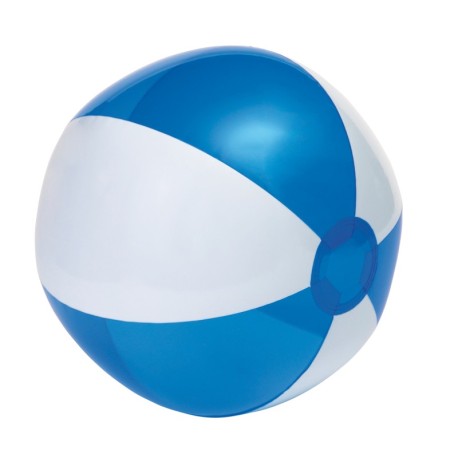 Piłka plażowa OCEAN, biały, transparentny niebieski 56-0602144