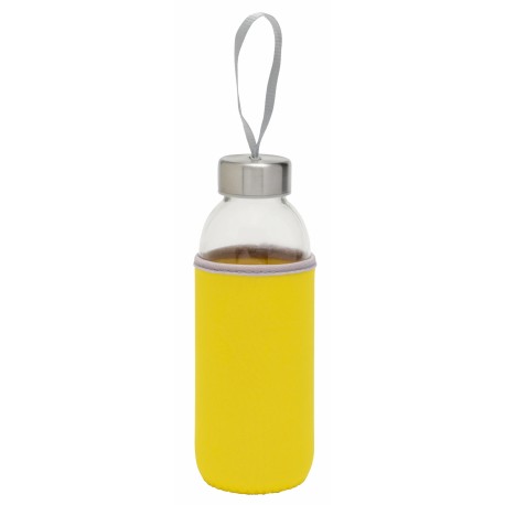 Szklana butelka TAKE WELL, transparentny, żółty 56-0304234