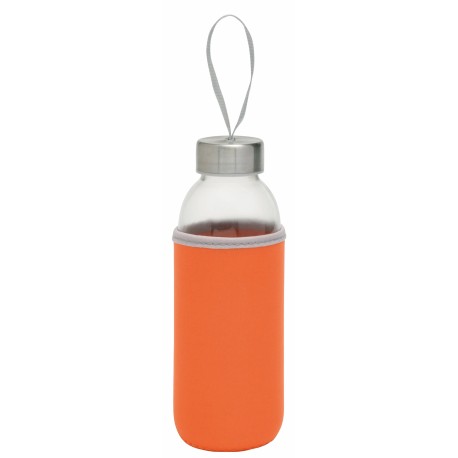 Szklana butelka TAKE WELL, pomarańczowy, transparentny 56-0304235