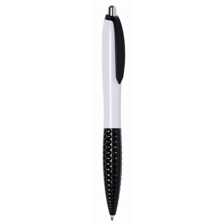 Długopis JUMP, biały, czarny 56-1102152