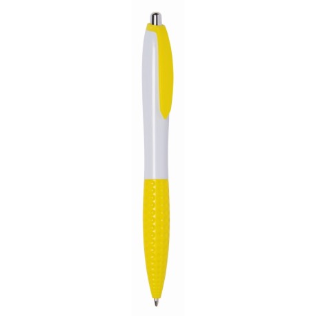 Długopis JUMP, biały, żółty 56-1102157