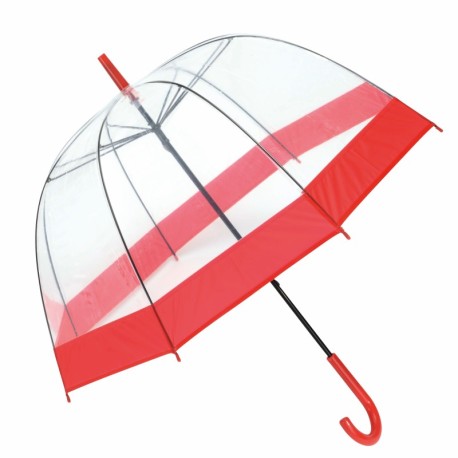 Parasol HONEYMOON, czerwony, transparentny 56-0103393