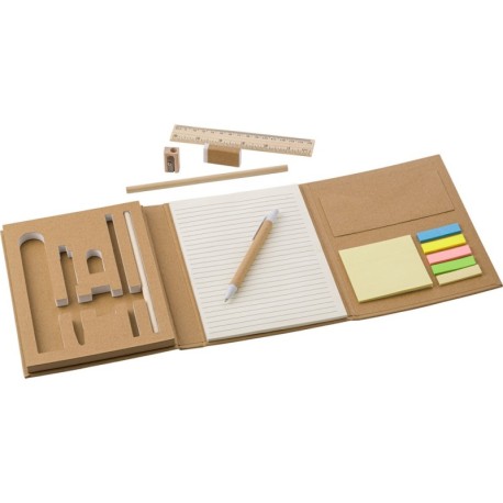 Teczka konferencyjna, notatnik, linijka, długopis, ołówki, temperówka, gumka do mazania, karteczki samoprzylepne V2948-16
