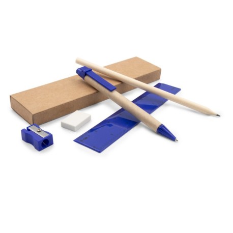 Zestaw szkolny, piórnik, ołówek, długopis, linijka, gumka i temperówka | Tobias V7869-04