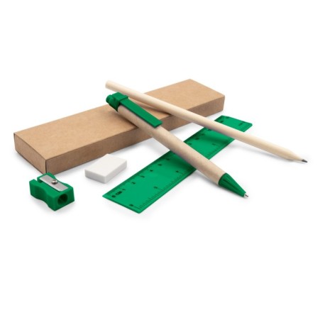 Zestaw szkolny, piórnik, ołówek, długopis, linijka, gumka i temperówka | Tobias V7869-06
