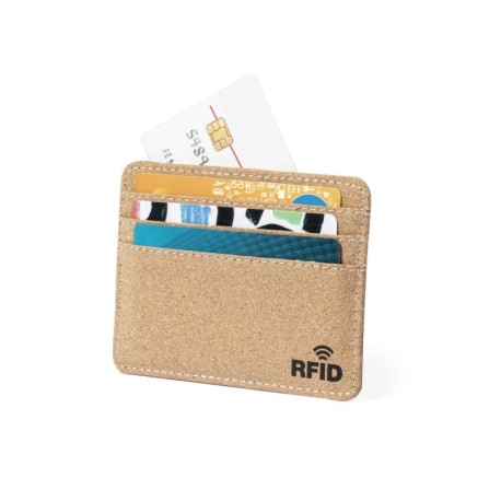 Korkowe etui na karty kredytowe, ochrona RFID V1106-00