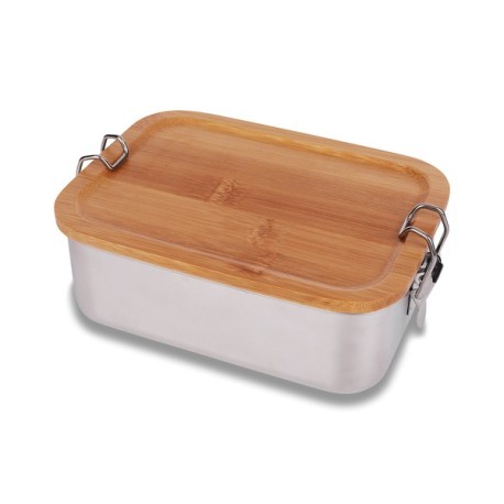 Stalowy lunch box 800 ml Somerton, srebrny R08208.01