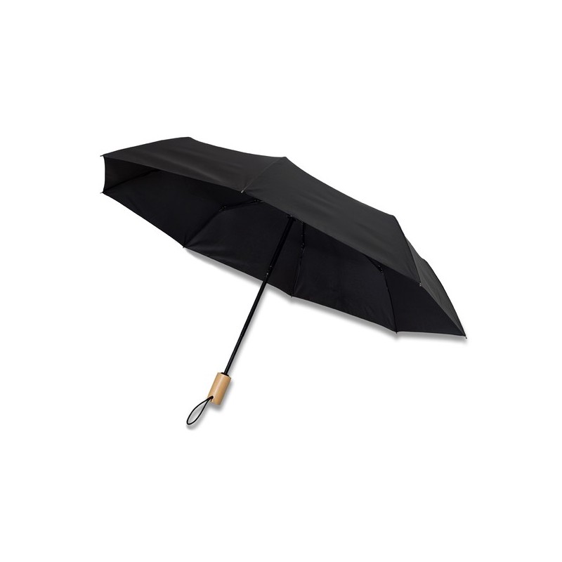 Parasol z drewnianą rączką Granton, czarny R17953.02